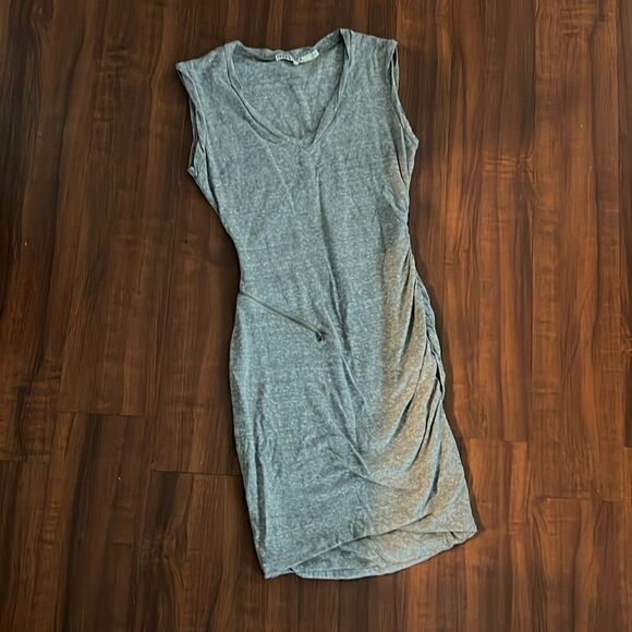 Pam & Gela Sleeveless Dress - Scrunch Side - Size Small - Gray Dress - Picture 1 of 4